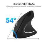 SUBBLIM - Ratón GLIDE VERTICAL ERGO DUAL MOUSE BATTERY BLACK