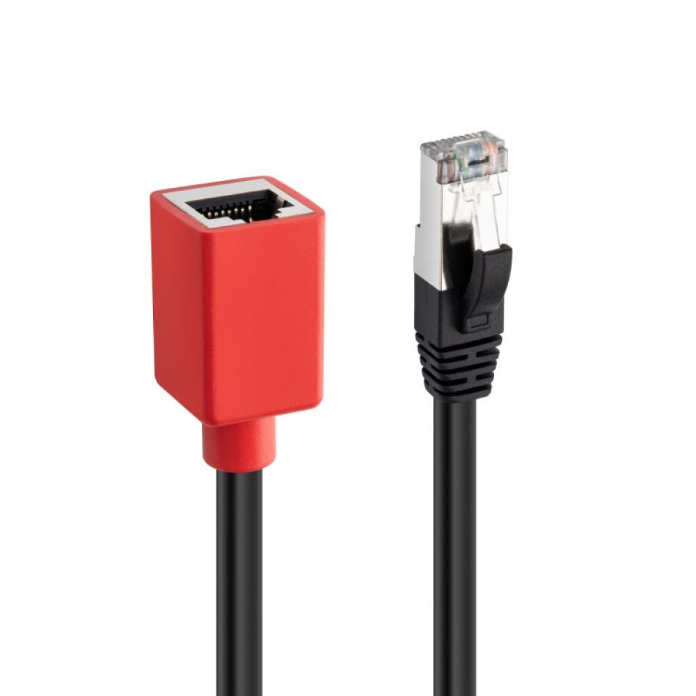 Lindy - 60189 cable de red Negro, Rojo 0,2 m Cat6a