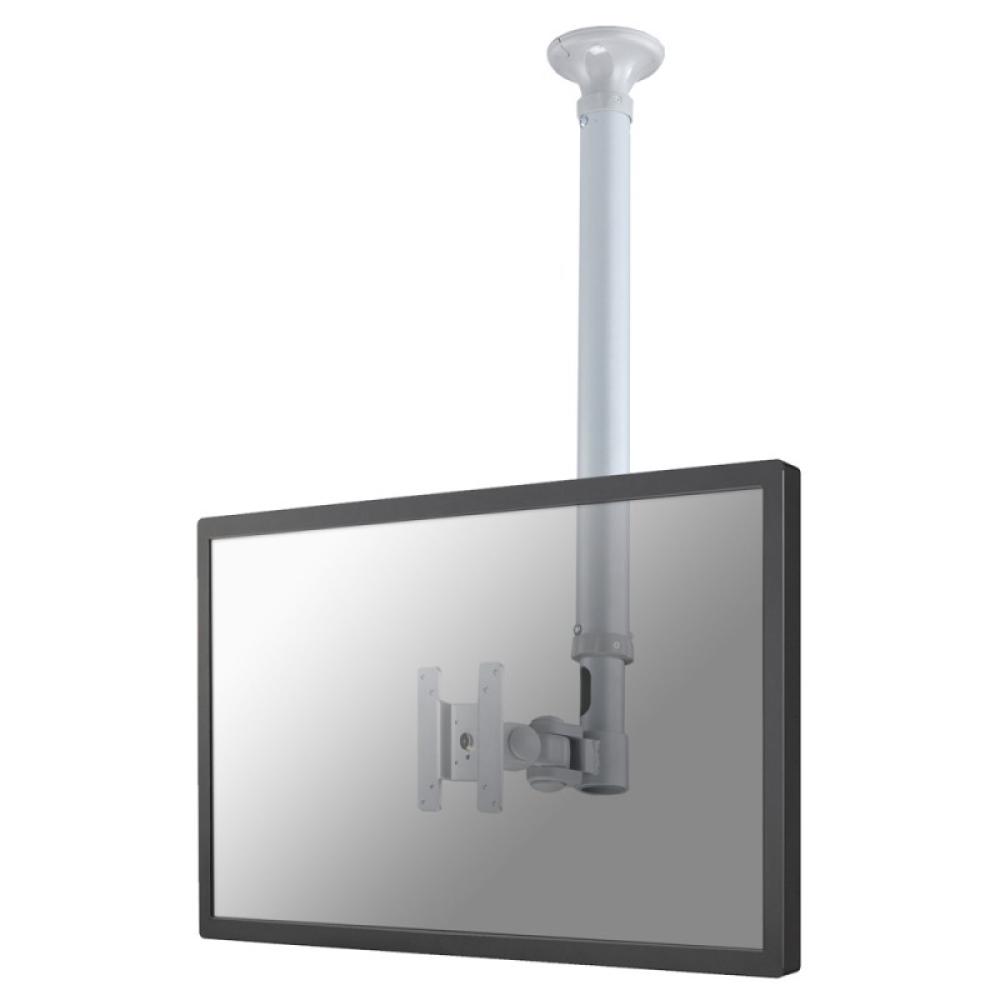 Neomounts - FPMA-C100SILVER Soporte de techo para monitor/TV 10-30" - alt. 79-129 cm