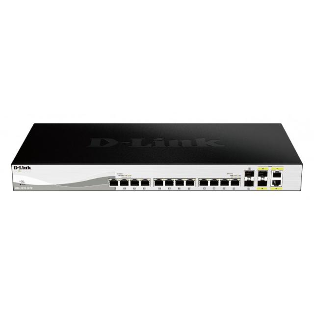 D-Link - DXS-1210-16TC switch Gestionado L2 10G Ethernet (100/1000/10000) Negro