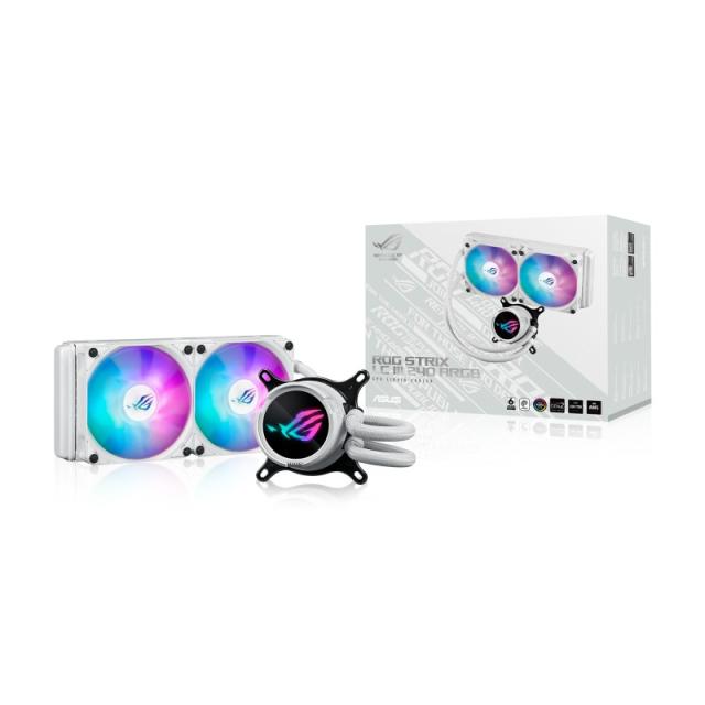 ASUS - ROG Strix LC III 240 ARGB White Edition Procesador Kit de refrigeración líquida 12 cm Blanco