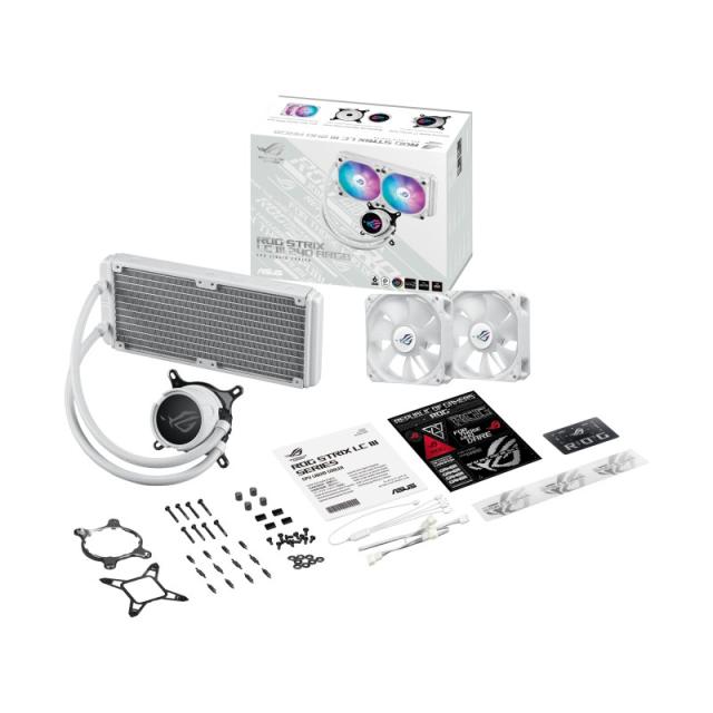 ASUS - ROG Strix LC III 240 ARGB White Edition Procesador Kit de refrigeración líquida 12 cm Blanco