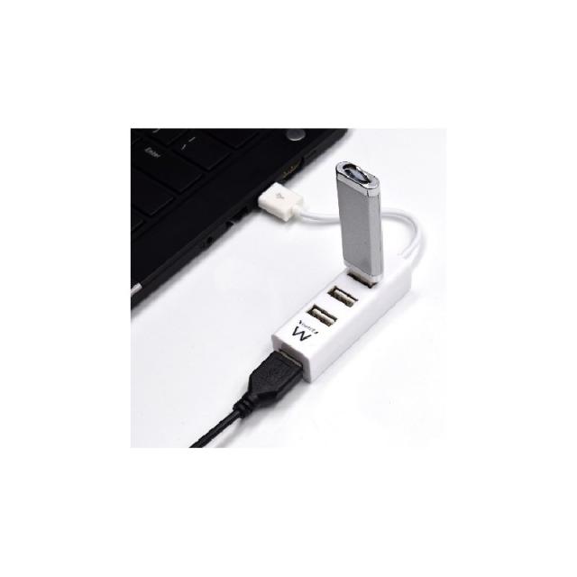 Ewent - EW1122 hub de interfaz USB 2.0 Blanco