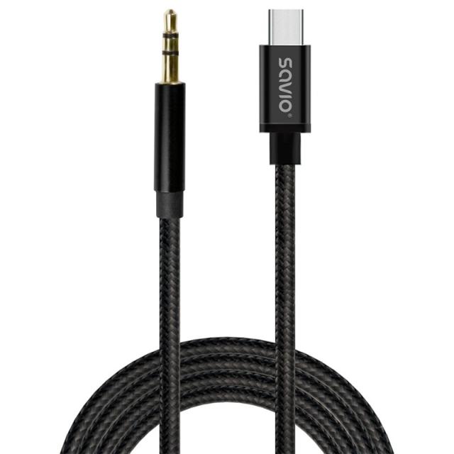 Savio - CL-187 cable de audio 1 m Negro
