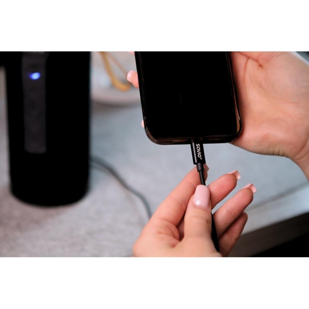 Savio - CL-187 cable de audio 1 m Negro