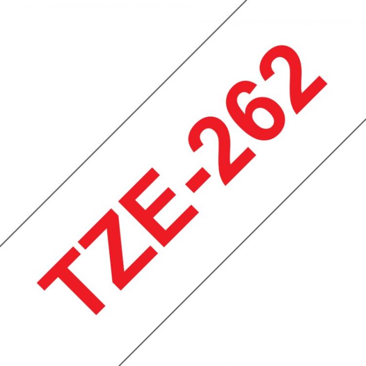 Brother - TZE-262 cinta para impresora de etiquetas Rojo sobre blanco