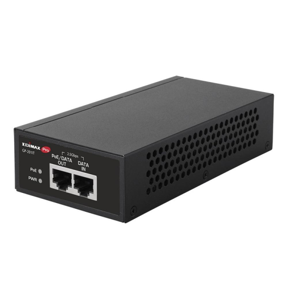 Edimax - GP-201IT adaptador e inyector de PoE 2.5 Gigabit Ethernet, Ethernet rápido, Gigabit Ethernet