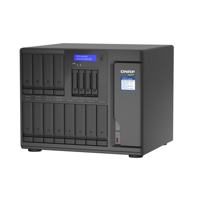 QNAP - TVS-h1688X NAS Torre Intel® Xeon® W-1250 32 GB DDR4 0 TB QuTS hero Negro
