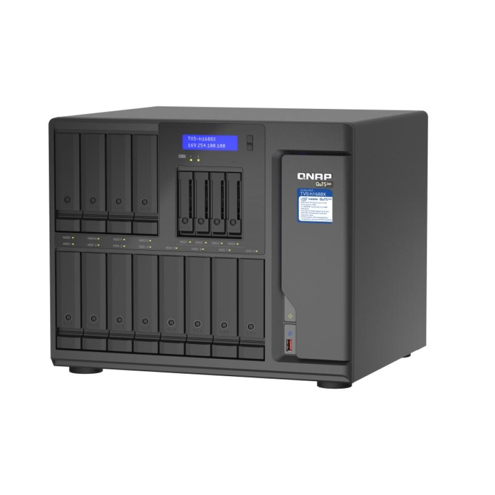 QNAP - TVS-h1688X NAS Torre Intel® Xeon® W-1250 32 GB DDR4 0 TB QuTS hero Negro