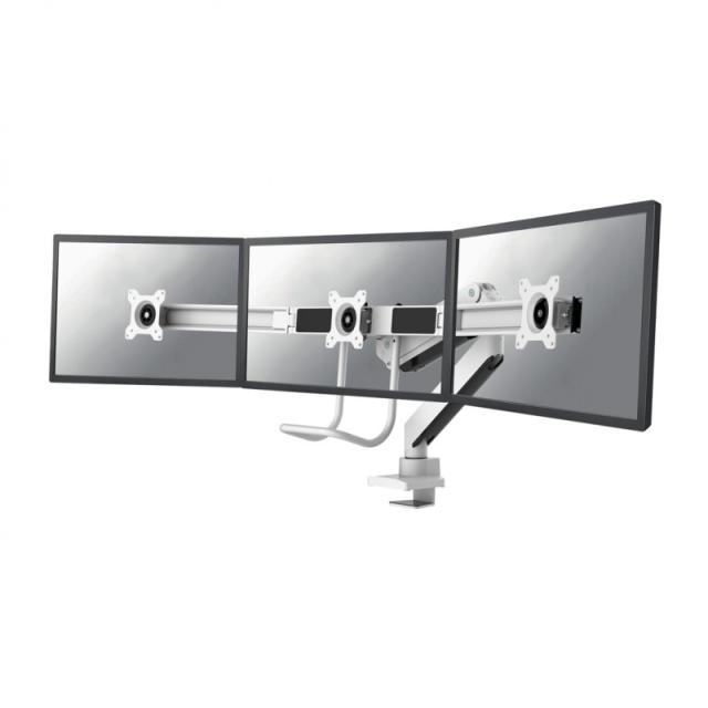 Neomounts - NM-D775DX3WHITE soporte para monitor 68,6 cm (27") Escritorio Blanco