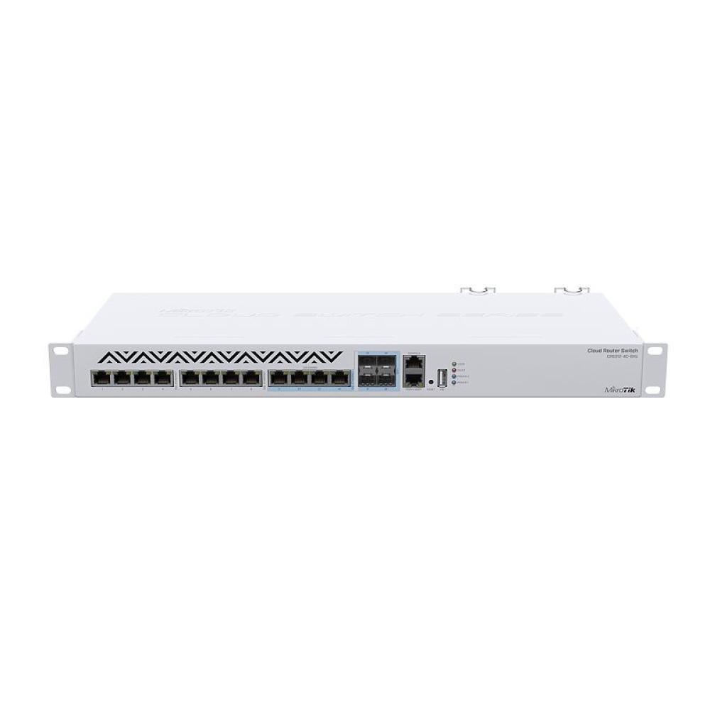 Mikrotik - CRS312-4C+8XG-RM switch Gestionado L3 10G Ethernet (100/1000/10000) 1U Blanco