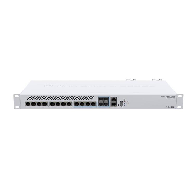 Mikrotik - CRS312-4C+8XG-RM switch Gestionado L3 10G Ethernet (100/1000/10000) 1U Blanco