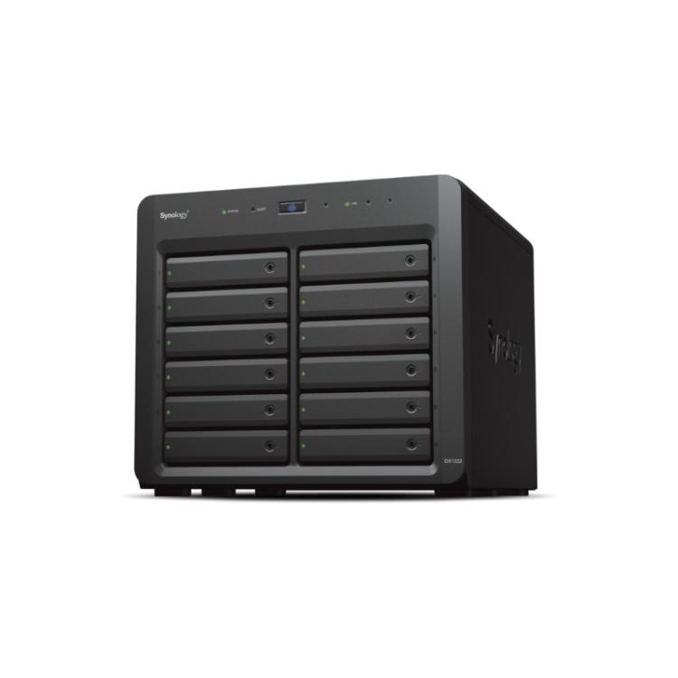 Synology - DX1222 caja para disco duro externo Carcasa de disco duro/SSD Negro 2.5/3.5"