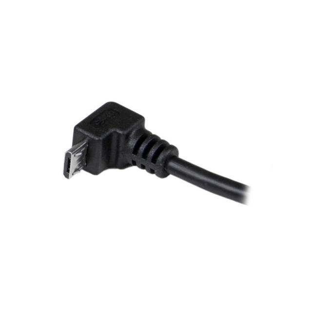 StarTech.com - Cable Adaptador 2m USB A Macho a Micro USB B Macho Acodado en Ángulo hacia Abajo para Teléfono Móvil