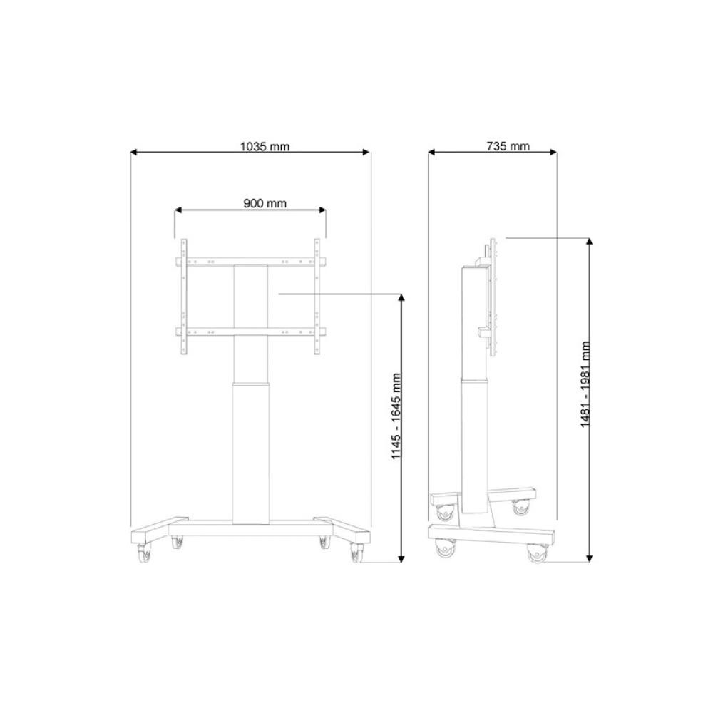 Neomounts - PLASMA-M2250BLACK Carro para TV 42-100" - motorizado