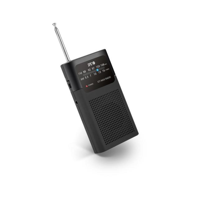 SPC - Radio ICY MAX Portátil Analógica Negro