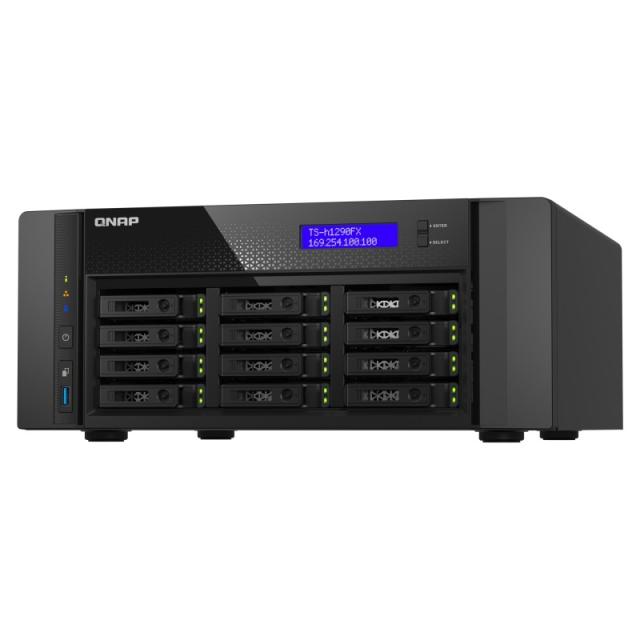 QNAP - TS-h1290FX NAS Torre EPYC 7302P 128 GB DDR4 0 TB QuTS hero Negro