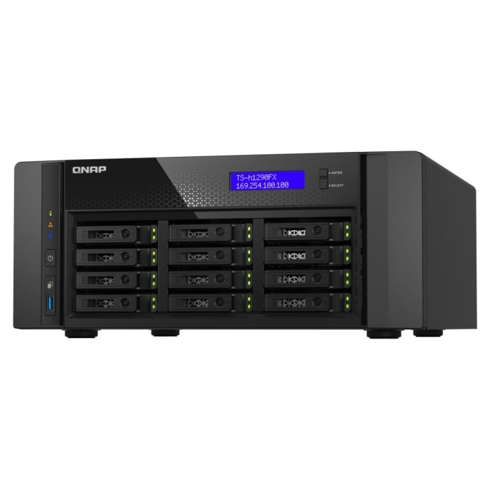 QNAP - TS-h1290FX NAS Torre EPYC 7302P 128 GB DDR4 0 TB QuTS hero Negro