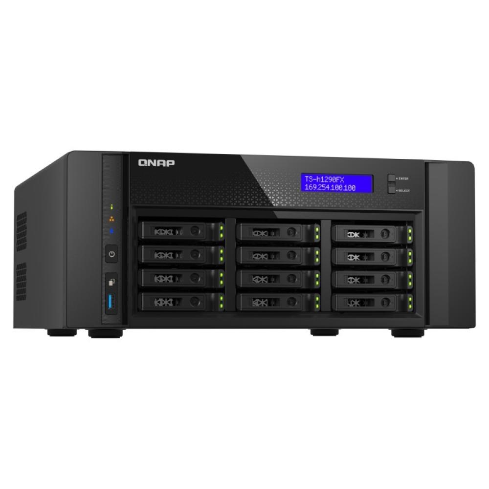 QNAP - TS-h1290FX NAS Torre EPYC 7302P 128 GB DDR4 0 TB QuTS hero Negro
