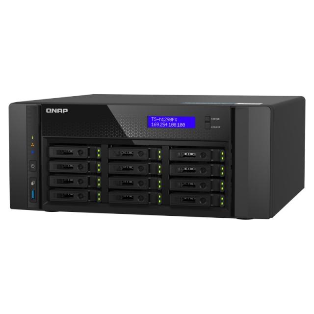 QNAP - TS-h1290FX NAS Torre EPYC 7302P 128 GB DDR4 0 TB QuTS hero Negro