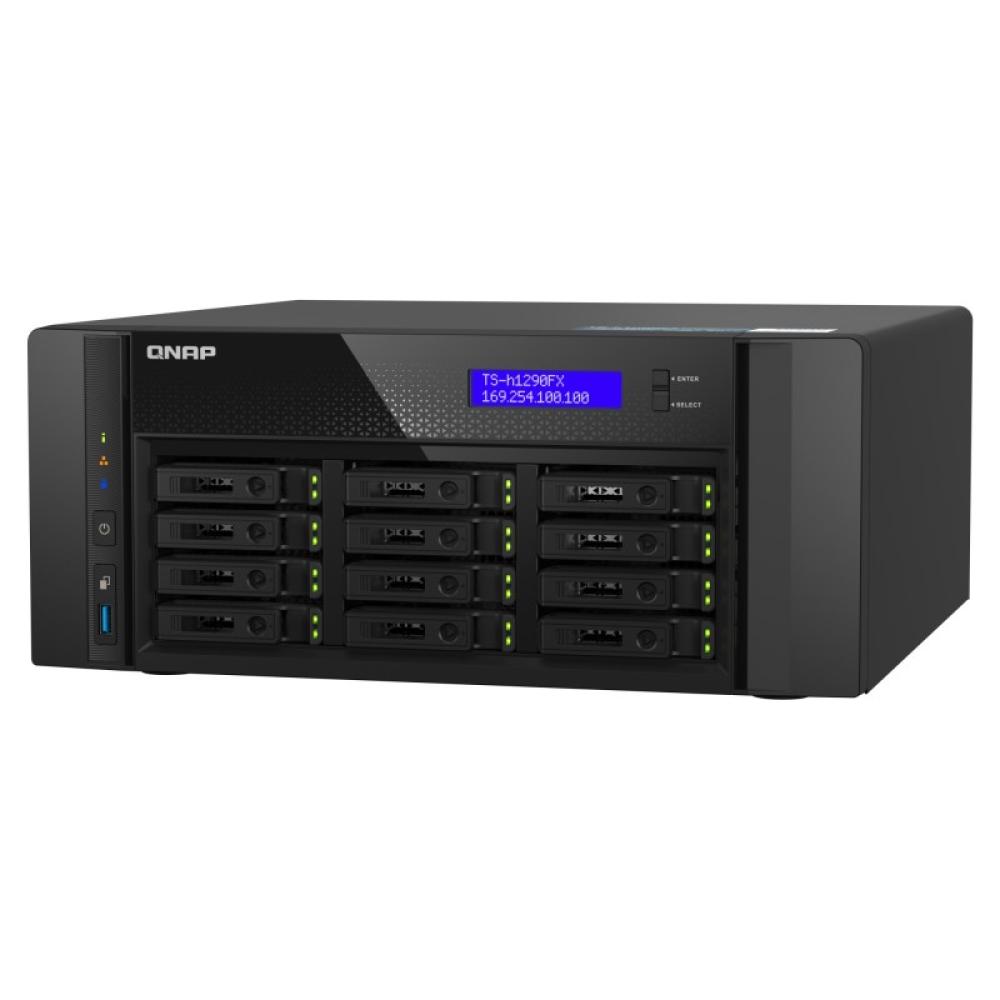 QNAP - TS-h1290FX NAS Torre EPYC 7302P 128 GB DDR4 0 TB QuTS hero Negro