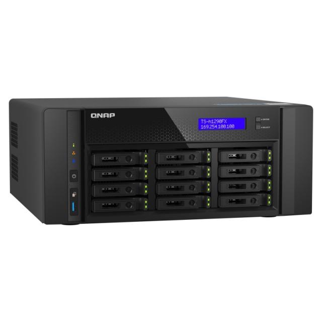 QNAP - TS-h1290FX NAS Torre EPYC 7302P 128 GB DDR4 0 TB QuTS hero Negro