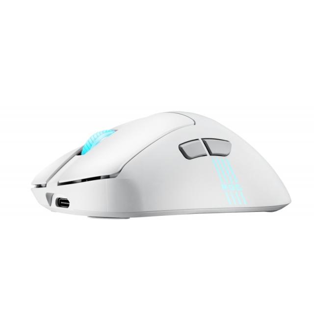 ASUS - ROG Keris II Origin WHT ratón Juego mano derecha RF Wireless + Bluetooth + USB Type-A Óptico 42000 DPI