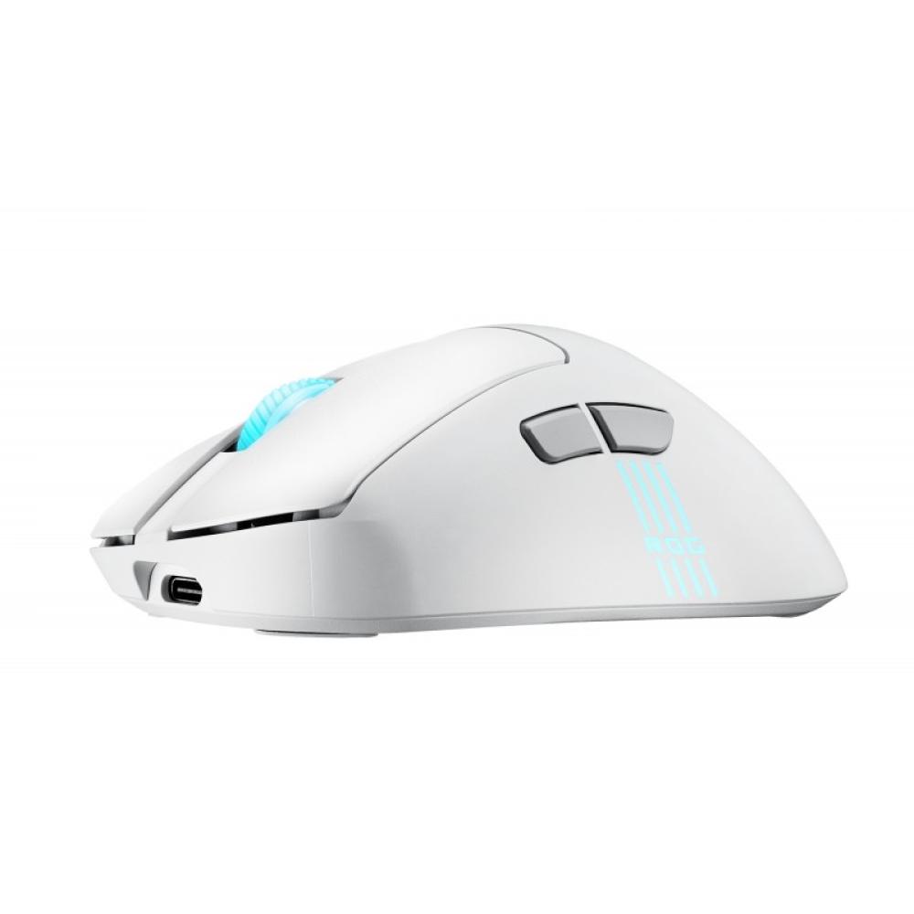 ASUS - ROG Keris II Origin WHT ratón Juego mano derecha RF Wireless + Bluetooth + USB Type-A Óptico 42000 DPI