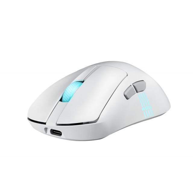 ASUS - ROG Keris II Origin WHT ratón Juego mano derecha RF Wireless + Bluetooth + USB Type-A Óptico 42000 DPI