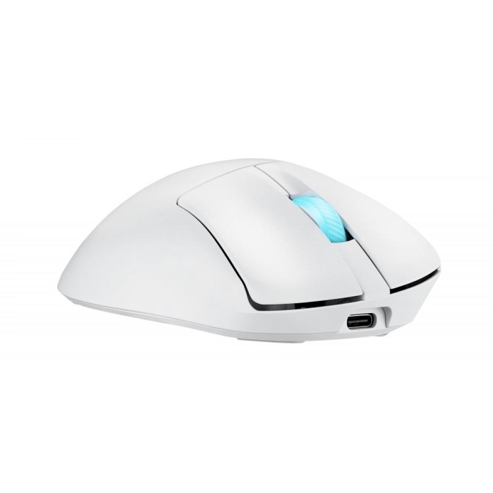 ASUS - ROG Keris II Origin WHT ratón Juego mano derecha RF Wireless + Bluetooth + USB Type-A Óptico 42000 DPI