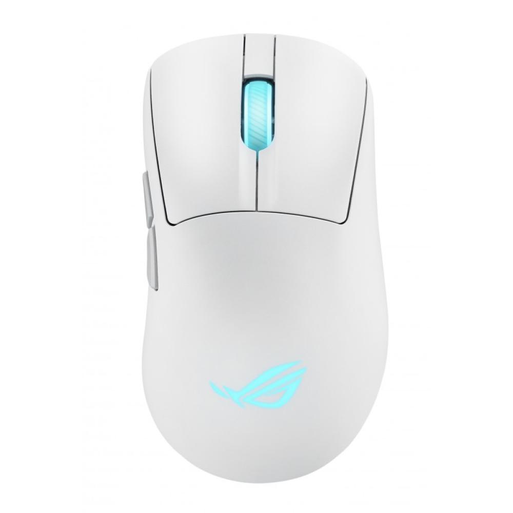 ASUS - ROG Keris II Origin WHT ratón Juego mano derecha RF Wireless + Bluetooth + USB Type-A Óptico 42000 DPI