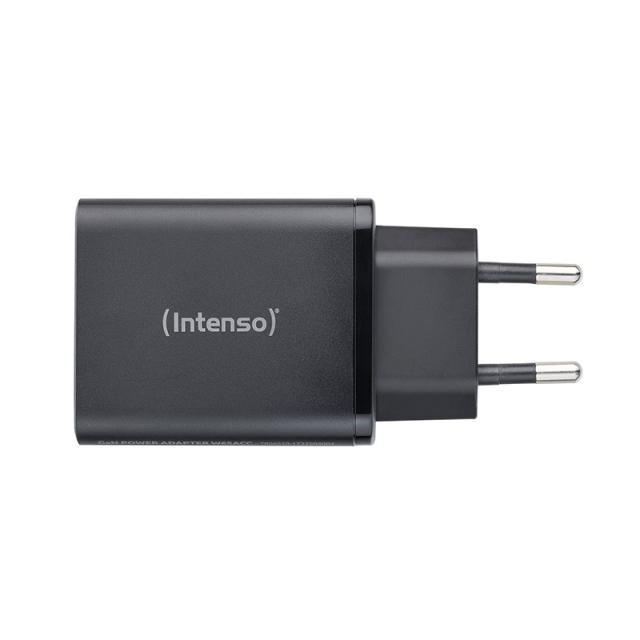 Intenso - 7806510 adaptador e inversor de corriente Interior 65 W Negro