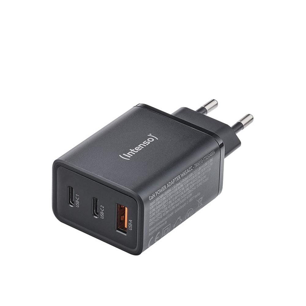 Intenso - 7806510 adaptador e inversor de corriente Interior 65 W Negro