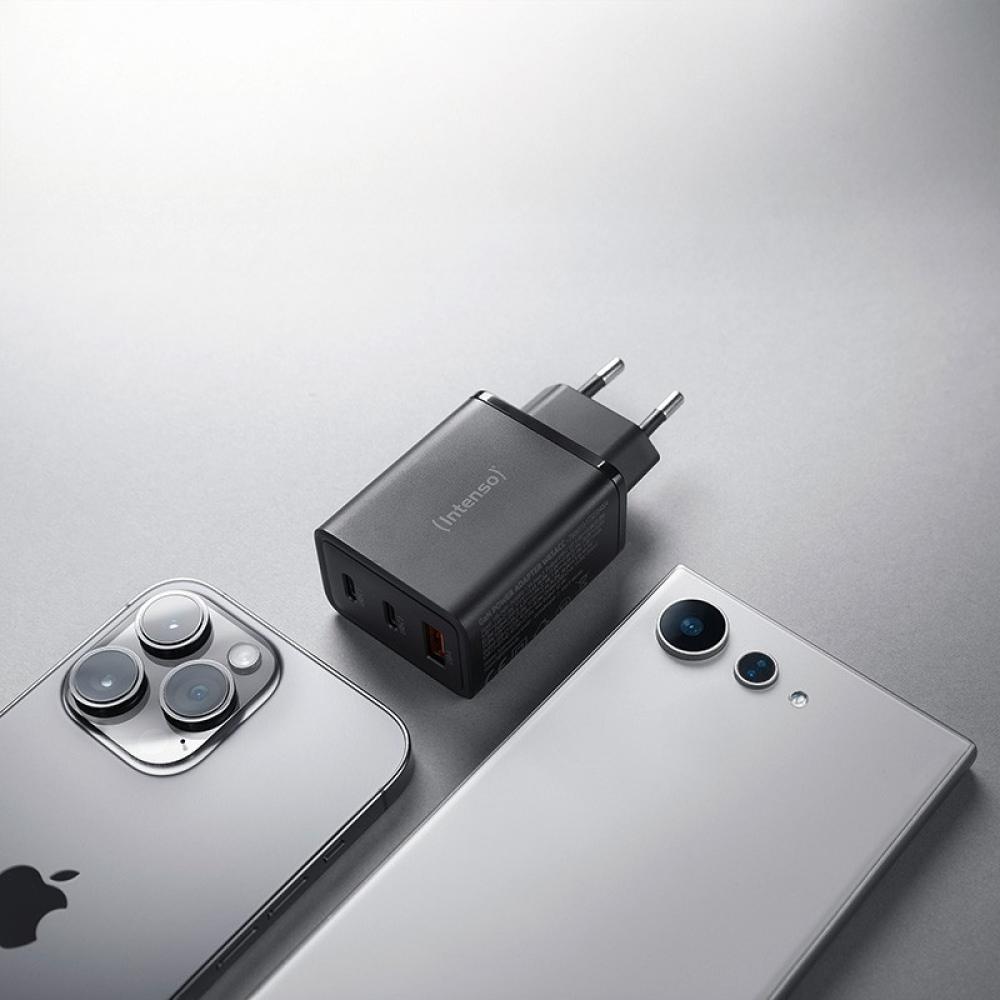 Intenso - 7806510 adaptador e inversor de corriente Interior 65 W Negro