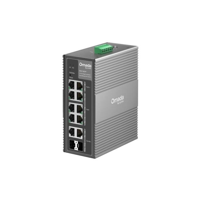 TP-Link - Omada IES210GPP switch Gestionado Gigabit Ethernet (10/100/1000) Energía sobre Ethernet (PoE) DIN rail Gris