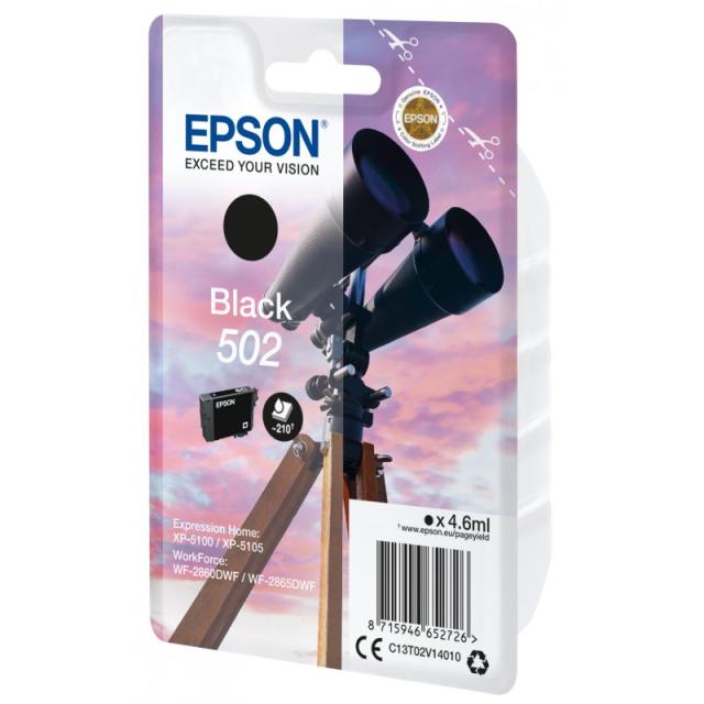 Epson - Singlepack Black 502 Ink - C13T02V14020