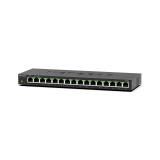 NETGEAR - GS316 No administrado L2 Gigabit Ethernet (10/100/1000) Negro