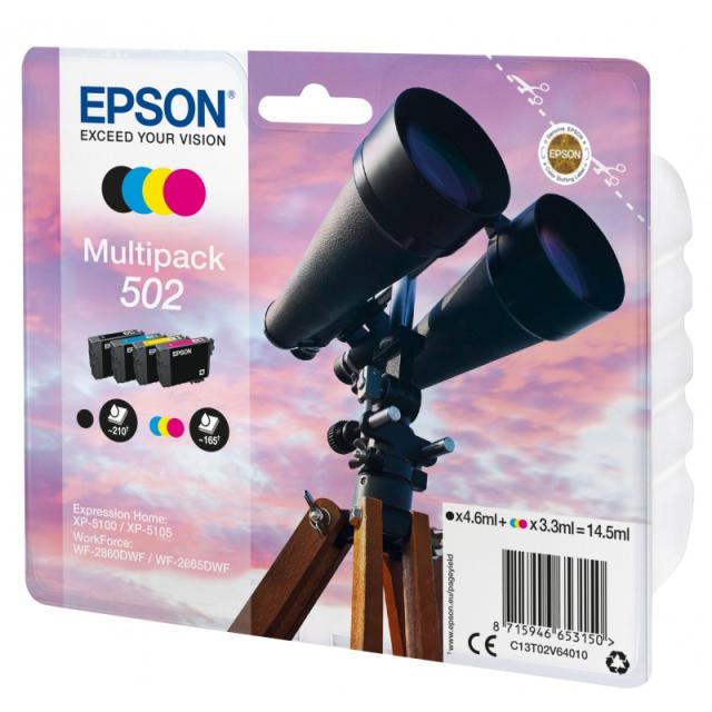 Epson - Multipack 4-colours 502 Ink - C13T02V64020