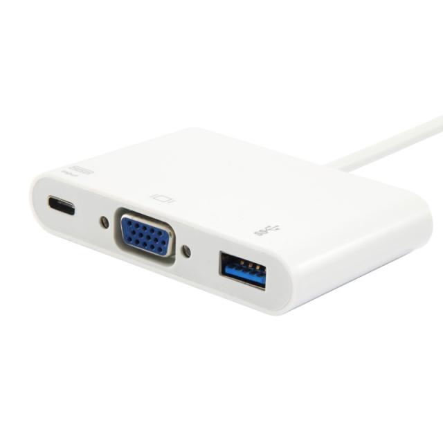 Equip - Adaptador USB-C a VGA (HD15), USB-A, 60W USB PD