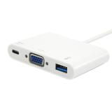 Equip - Adaptador USB-C a VGA (HD15), USB-A, 60W USB PD