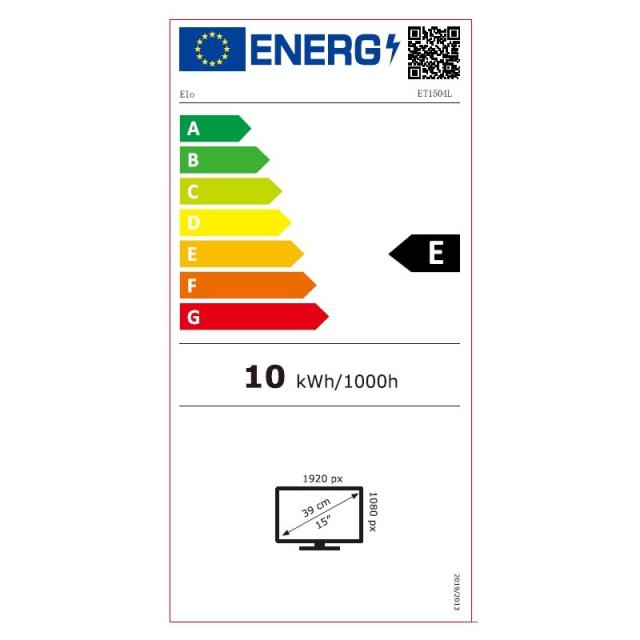 Elo Touch Solutions - 1504L Pantalla plana para señalización digital 39,6 cm (15.6") LED 450 cd / m² Negro Pantalla táctil