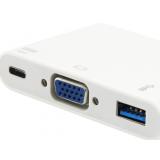 Equip - Adaptador USB-C a VGA (HD15), USB-A, 60W USB PD
