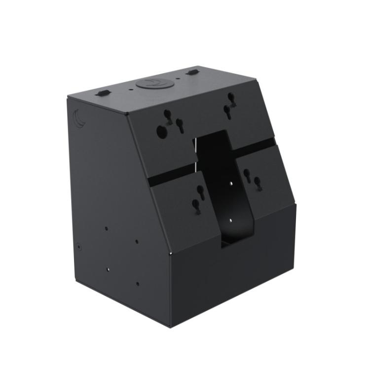 Ergonomic Solutions - SpacePole Kiosk SPK110-02 accesorio para terminal de punto de venta Modulo central Negro Metal 75 x 75 mm