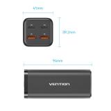 Vention - Cargador de Pared FBSWG-EU/ 2xUSB Tipo-C/ 2xUSB/ 100W