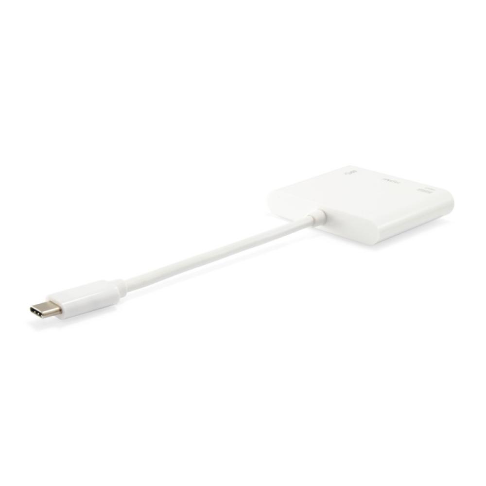 Equip - Adaptador USB-C a HDMI , USB-A, 60W USB PD