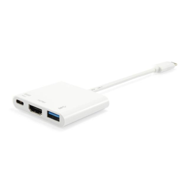 Equip - Adaptador USB-C a HDMI , USB-A, 60W USB PD