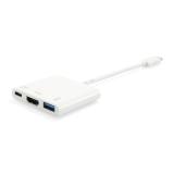 Equip - Adaptador USB-C a HDMI , USB-A, 60W USB PD