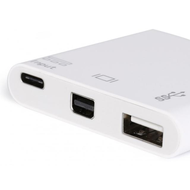 Equip - Adaptador USB-C a Mini DisPlayPort, USB-A , USB 60W PD