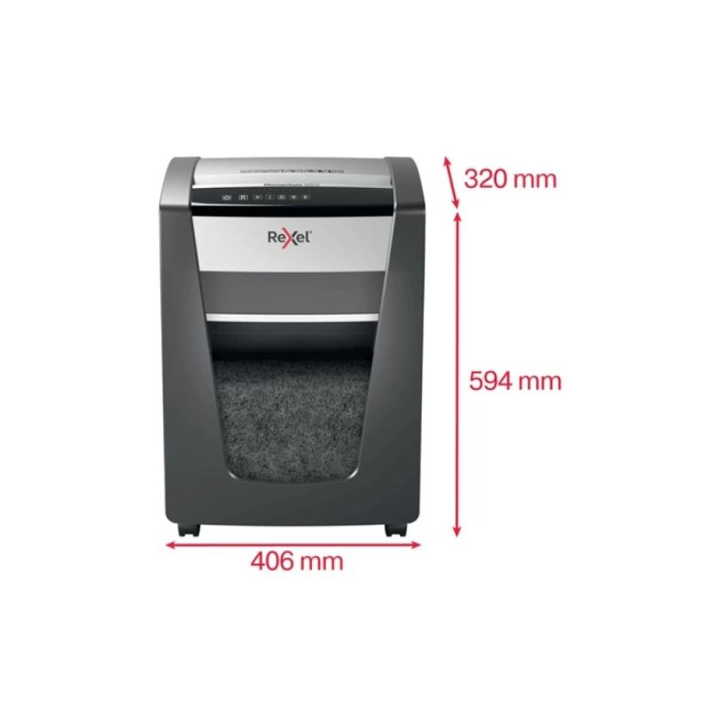 Rexel - Momentum X420 triturador de papel Corte cruzado 58 dB Negro, Plata