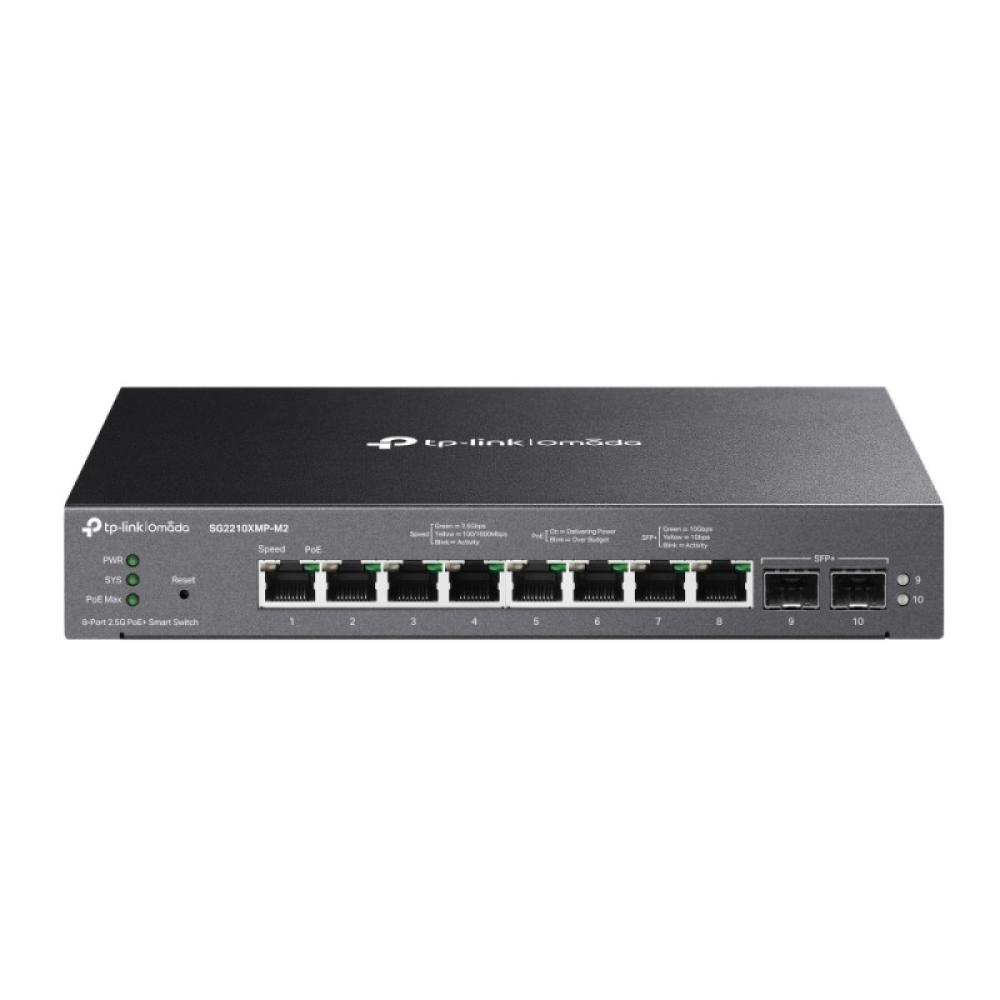 TP-Link - Omada SG2210XMP-M2 switch Gestionado L2/L2+ 2.5G Ethernet (100/1000/2500) Energía sobre Ethernet (PoE) Montaje en pare